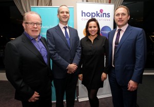  - FREE PICTURES. 24/11/2015. Economic Briefing on the economic recovery and its implications for Cork and County, at the Clarion Hotel, Lapps Quay, Cork. Pictured at the briefing, Willie O'Reilly, Group Commercial Director RTE, Garret Marrinam, Clarion Hotel Cork, Katie Power, RTE and Mark Hopkins, Hopkins Communications. Picture: Jim Coughlan. Cork ranks above the national average in terms of its economic recovery   A new economic analysis has shown that the South West has enjoyed a stronger rebound in employment than the national average.    Leading economist Seamus Coffey, speaking at an Economic Briefing in Cork today (24th November 2015) says that Cork city and county have also seen a faster than average drop in numbers signing on the Live Register.  Mr. Coffey, who is a lecturer in University College Cork, has analysed the economic trends in the Cork area using traffic volumes, employment, rents and the presence of multinationals.     The Economic Briefing event, which was hosted by RTE Media Sales, Hopkins Communications and the Clarion Hotel, saw David Murphy, Business Editor at RTE News, chair an in-depth discussion on the extent of ‘The Recovery’ around the regions, with a special focus on Cork.    Bob Savage (Vice-President & MD at EMC Ireland) and Jim Woulfe (CEO at Dairygold), two of the region’s largest employers, participated in the discussion, with lively input from business leaders in the audience.   Seamus Coffey analysed the local trends, and the key findings were as follows:   • Employment:  Employment nationally has grown 2.9% in the past 12 months – while the South-West Region (Cork & Kerry) has outstripped this at 3.3%, with increased employment of almost 10,000.   • Housing:  Rents countrywide are up 9% in the last 12 months – rents in Cork city have risen by 13.5%, and 10% in the County.   • Cars & Traffic:  The national average new car sales registered is up 70% compared to 2013, while in Cork city and county the
