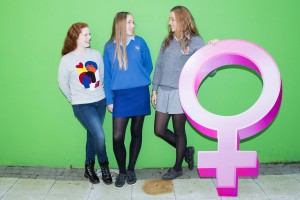 DKANE  08/12/2015  Anna NcKenna, Scoil Mhuire Wellington rd, Mary Leneghan, Christ King and Rachel Martin, Midelton College at the launch of a 2-DAY I WISH EVENT SET TO INSPIRE A GENERATION OF GIRLS TO LEAD THE WAY IN SCIENCE, TECHNOLOGY, ENGINEERING AND MATHS (STEM): There are not enough women entering into Science, Technology, Engineering or Mathematics (STEM) fields. In 2014 just 17% of entrants to third level courses in ICT were female. Similarly only 24% of Engineering entrants are female. The situation is even more alarming in Maths, with just 22 percent of female entrants in 2014 compared to 35% in 2004. I WISH aims to change the status quo with an ambition to increase female entrants to third level courses in STEM to 30% by 2020.  Pic Darragh Kane.