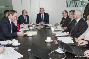 Simon Coveney, Minister for Agriculture, Food & the Marine is pictured addressing representatives at the Haulbowline Island Remediation Stakeholders Consultation Group meeting in County Hall, Cork. Photo O'Gorman Photography.