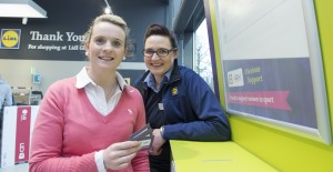 FREE PIC NO REPRO FEE Lidl currently have a competition in all stores where customers can vote for their local girls post primary team to win a kit competition. Pictured casting a vote is Cork legend Briege Corkery who features in Lidl's ad campaign for their sponsorship of Ladies Gaelic Football and Glanmire Store Manager Zaneta Mista Pictures Gerard McCarthy 087 8537228 More Info contact Lidl press@lidl.ie 045 440 599