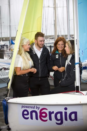 UCD Sailing Club won the annual UCD Vs TCD Colours Championship which was held in Dun Laoghaire on Saturday 2nd April. Pictured are Michelle Kells, Energia, Club Commodore Robbie Hynes, Sian Kneafsey from Dartry and Cliodhna Connolly from Baltimore, Co Cork