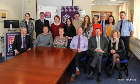 Members of the Cork Business Association executive committee photographed with their president Pat O'Connel and Hugh Griffin AIB Manager at their monthly committee meeting hosted at AIB 26 Patrick Street, Cork. Photo Billy macGill.