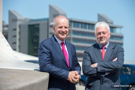 :Joe Aherne, CEO, Leading Edge Group (right) pictured with newly appointed Director Pat Byrne at the announcement today in Dublin that the firm is creating 10 new jobs in business development, international marketing and client services.  Photo: Barry Cronin