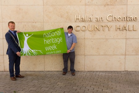 HeritageWeekLaunch L-R The Mayor of The County of Cork Cllr Seamus McGrath and CCC HeritageOfficer Conor Nelligan  NO REPRO FEE