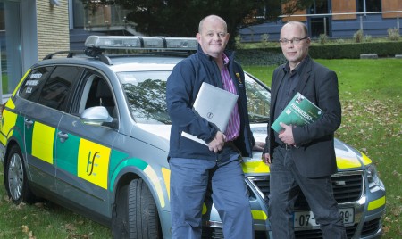 free pic no repro fee Dave Hick Program Coordinator and  Prof Frank van Pelt Program Coordinator at the announcement that University College’s Cork School of Medicine has launched a BSc Hons Paramedic Studies - Practitioner Entry degree for practising Paramedics.   Photography by  Gerard McCarthy 087 8537228 more info contact  Gregory Higgins UCC’s College of Medicine and Health Press Officer 0861586235 or Gregory.Higgins@ucc.ie