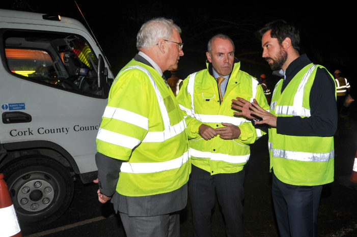 CORK COUNTY COUNCIL: continue storm #Ophelia recovery operations