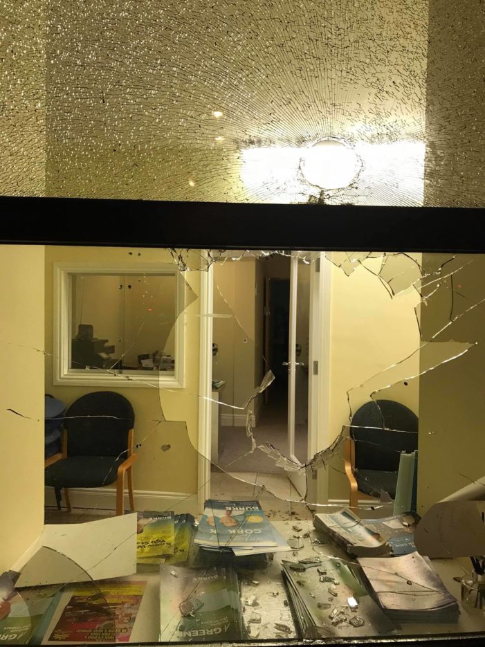 Brick thrown through window of Fine Gael Senator in Cork CorkViolence