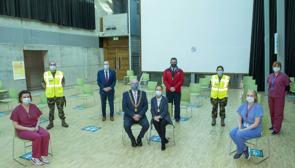 Lord Mayor visits City Hall COVID19 Vaccination Centre TheCork.ie