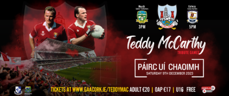Double header in Páirc Uí Chaoimh on December 9th in memory of double winning legend Teddy McCarthy - Vimarsana News