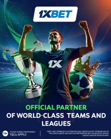 1xBet Ireland official sports partnerships with world-class teams and leagues