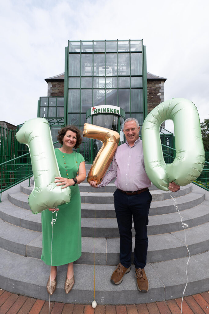 Barbara-Anne Richardson, Sustainability Manager at HEINEKEN Ireland and PJ Tierney, Head Brewer, HEINEKEN Ireland